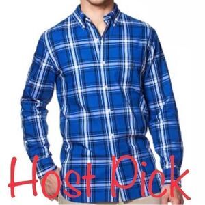 Chaps by Ralph Lauren Classic Fit Plaid Button Down in Pacific Royal Men’s XXL